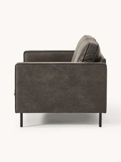 Westwing Collection Sofa Hunter (2-Sitzer) aus recyceltem Leder Schlussverkauf