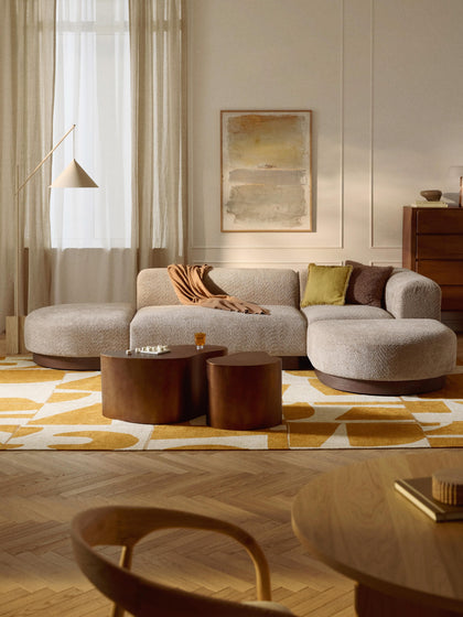 Westwing Collection Modulares Ecksofa Natalie aus Teddy-Bouclé Meist gekauft
