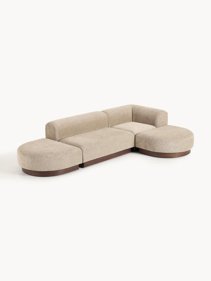 Westwing Collection Modulares Ecksofa Natalie aus Teddy-Bouclé Meist gekauft