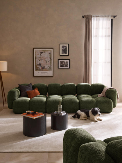 Westwing Collection Modulares Sofa Tayla (4-Sitzer) aus Teddy-Bouclé Rabatt