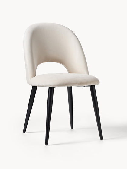 Westwing Collection Samt-Polsterstuhl Rachel