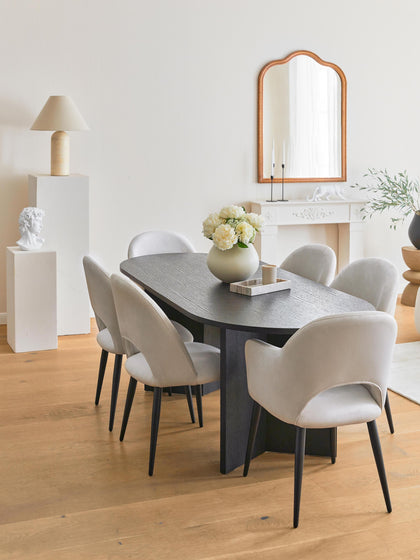 Westwing Collection Samt-Polsterstuhl Rachel Preisnachlass