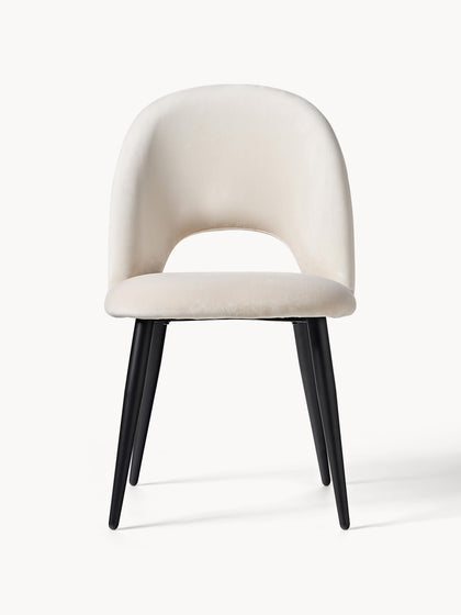 Westwing Collection Samt-Polsterstuhl Rachel Preisnachlass