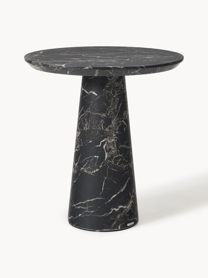 Westwing Collection Runder Esstisch Disc in Marmor-Optik Ø 70 cm