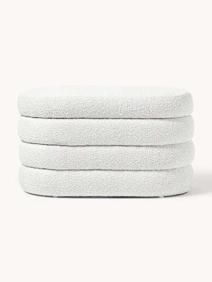 Westwing Collection Kleine Bouclé-Polsterbank Alto mit Stauraum Osterangebot