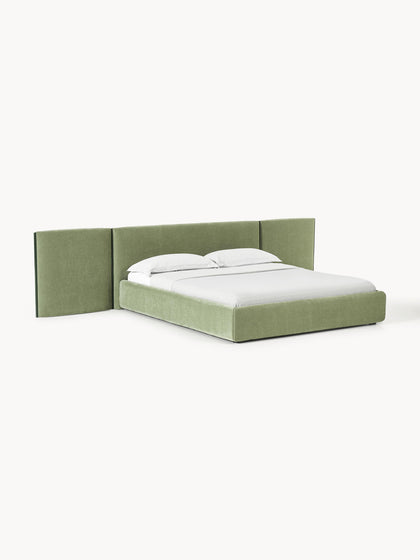 Westwing Collection Polsterbett Otis mit klappbarem Kopfteil