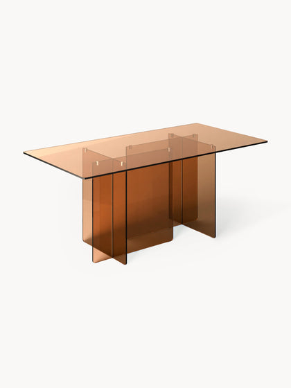 Westwing Collection Glas-Esstisch Anouk 180 x 90 cm