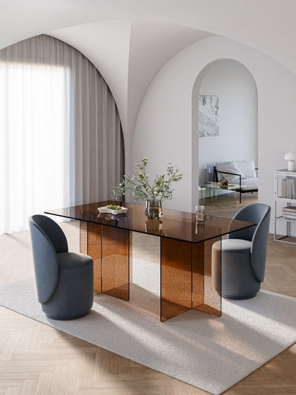 Westwing Collection Glas-Esstisch Anouk 180 x 90 cm Lagerräumung