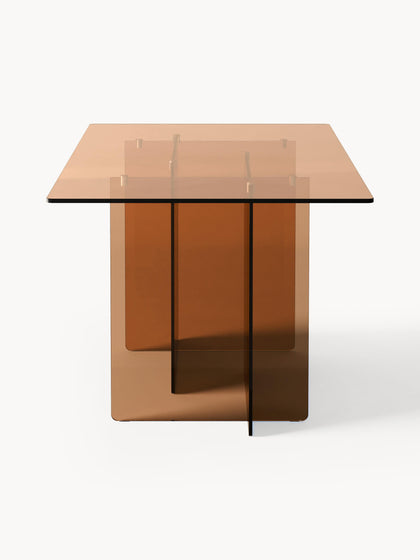 Westwing Collection Glas-Esstisch Anouk 180 x 90 cm Lagerräumung