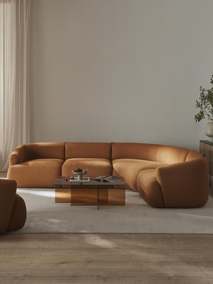 Westwing Collection Modulares Bouclé-Ecksofa Sofia (4-Sitzer) Heißer Verkauf