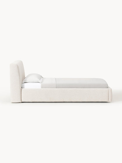 Westwing Collection Bouclé-Einzelbett Cloud mit Stauraum Neueste Mode