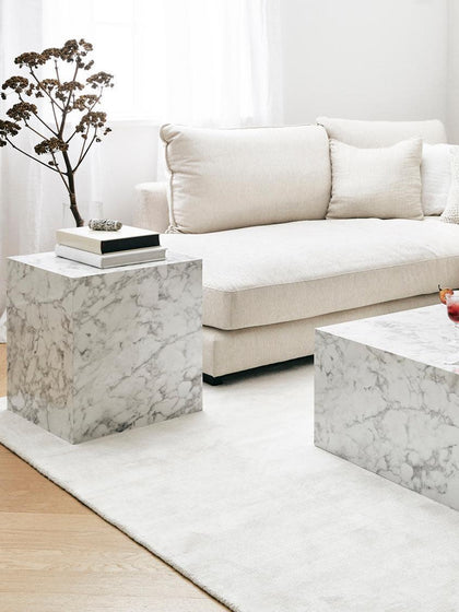 Westwing Collection Beistelltisch Lesley in Marmor-Optik Exklusive Angebote