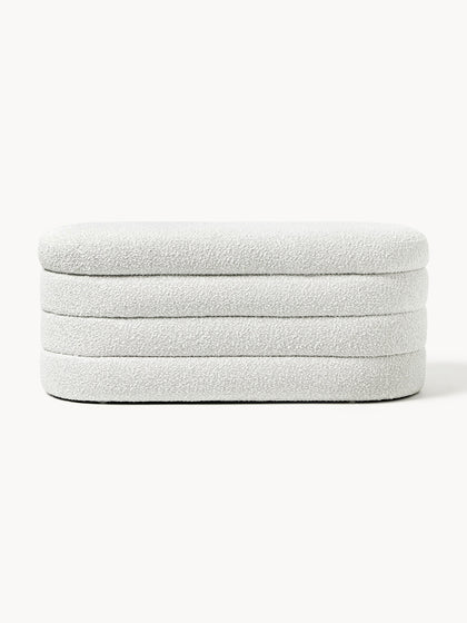 Westwing Collection Bouclé-Polsterbank Alto mit Stauraum Blitzangebot