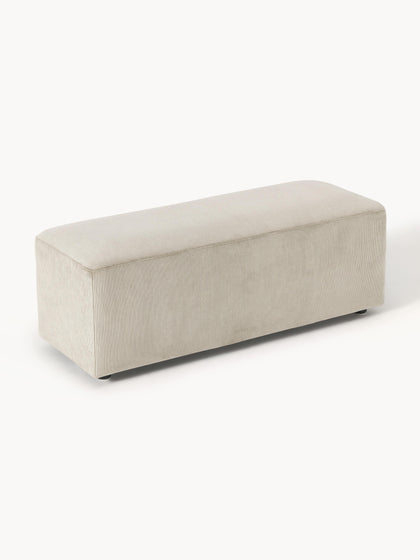 Westwing Collection XL-Hocker Melva aus Cord B 116 x T 42 cm Große Rabatte
