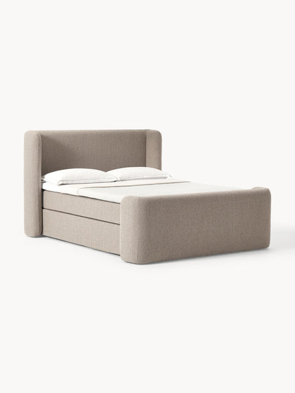Westwing Collection Bouclé-Boxspringbett Perla Neuheiten