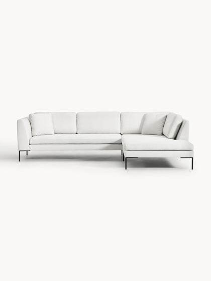 Westwing Collection Ecksofa Emma mit Metall-Füßen
