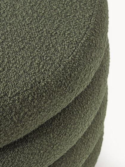 Westwing Collection XL Bouclé-Polsterhocker Alto mit Stauraum Räumungsverkauf