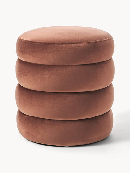 Westwing Collection Samt-Polsterhocker Alto