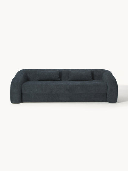 Westwing Collection Schlafsofa Eliot (3-Sitzer) aus Teddy-Bouclé
