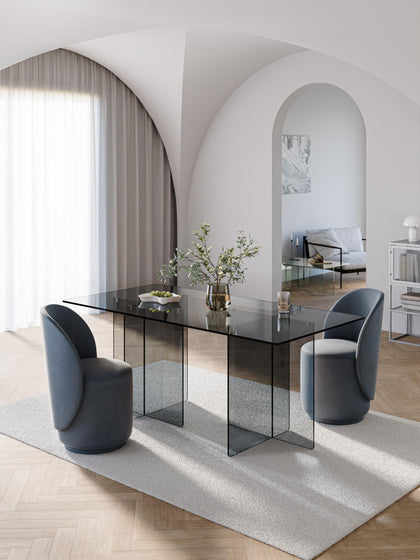 Westwing Collection Glas-Esstisch Anouk 180 x 90 cm Begrenzte Freigabe