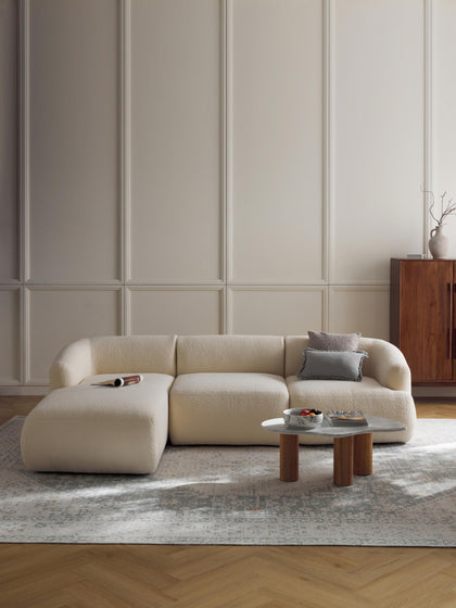 Westwing Collection Modulares Teddy-Ecksofa Sofia (3-Sitzer) Neueste Stile