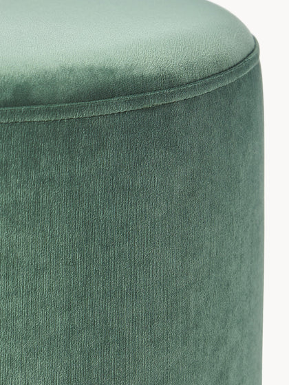 Westwing Collection Samt-Polsterhocker Daisy Letzter Tag