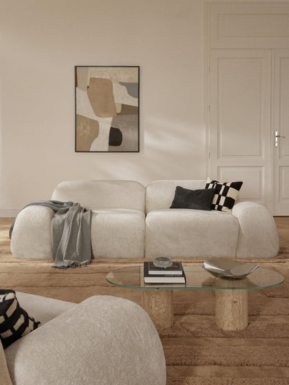 Westwing Collection Modulares Sofa Wolke (3-Sitzer) aus Teddy-Bouclé Nur für heute