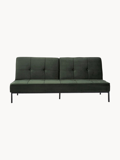 Westwing Collection Samt-Schlafsofa Perugia (3-Sitzer)