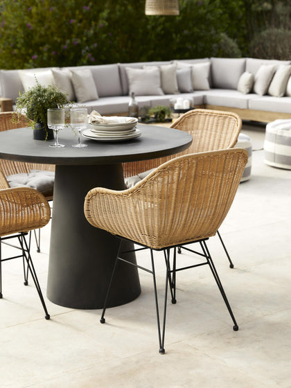 Westwing Collection Polyrattan-Armlehnstühle Costa 2 Stück Clearance-Verkauf