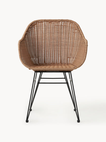 Westwing Collection Polyrattan-Armlehnstühle Costa 2 Stück Clearance-Verkauf