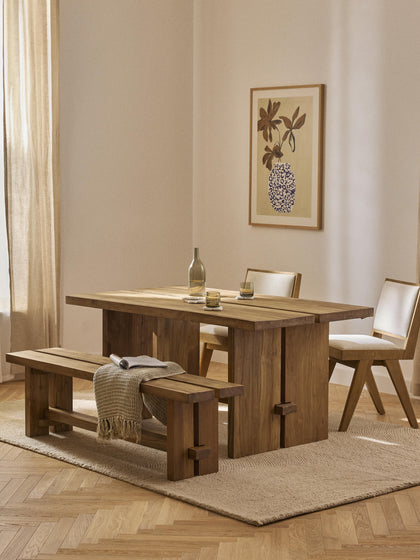 Westwing Collection Esstisch Hugo aus Teakholz in verschiedenen Größen Fabrikladen