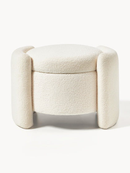 Westwing Collection Teddy-Polsterhocker Benji mit Stauraum Begrenzt auf 3 Tage