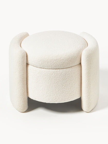 Westwing Collection Teddy-Polsterhocker Benji mit Stauraum Begrenzt auf 3 Tage