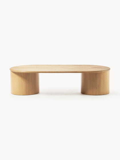 Westwing Collection Ovaler Couchtisch Didi aus Eichenholz Rabatte dieses Monats