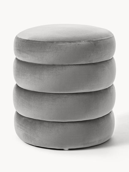 Westwing Collection Samt-Polsterhocker Alto