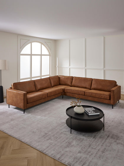 Westwing Collection Wohnlandschaft Hunter aus recyceltem Leder Verkauf