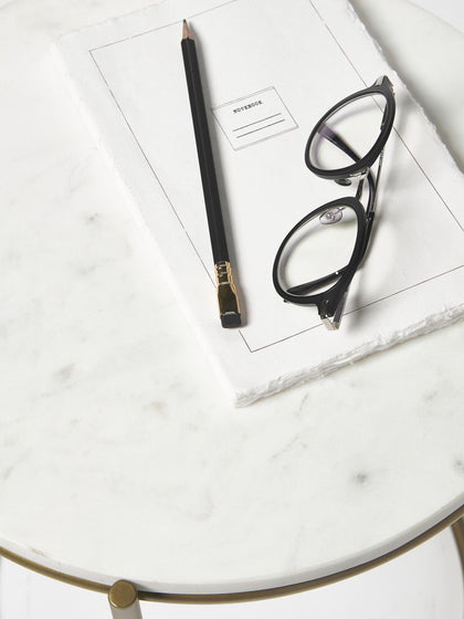 Westwing Collection Runder Marmor-Beistelltisch Ella Angebote