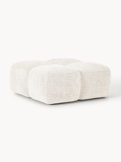 Westwing Collection Sofa-Hocker Tayla aus Teddy-Bouclé