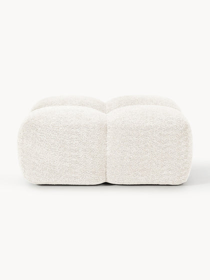 Westwing Collection Sofa-Hocker Tayla aus Teddy-Bouclé im Angebot
