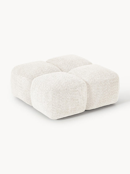 Westwing Collection Sofa-Hocker Tayla aus Teddy-Bouclé im Angebot