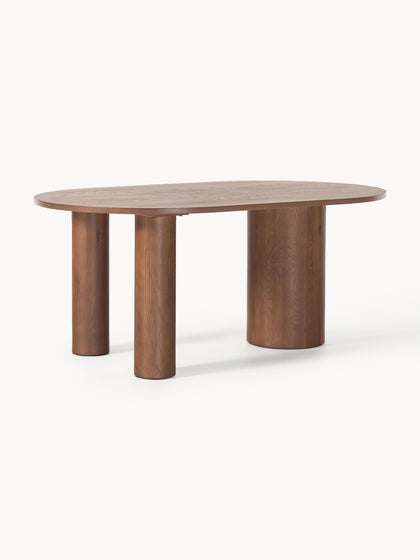 Westwing Collection Ovaler Esstisch Dunia aus Eichenholz 180 x 110 cm