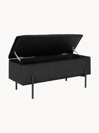 Westwing Collection Samt-Polsterbank Woldorf mit Stauraum Fabrik Onlineshop