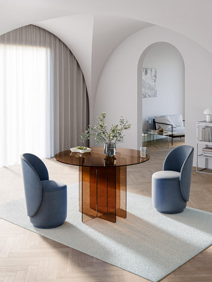 Westwing Collection Runder Glas-Esstisch Anouk Ø 100 cm Günstig kaufen