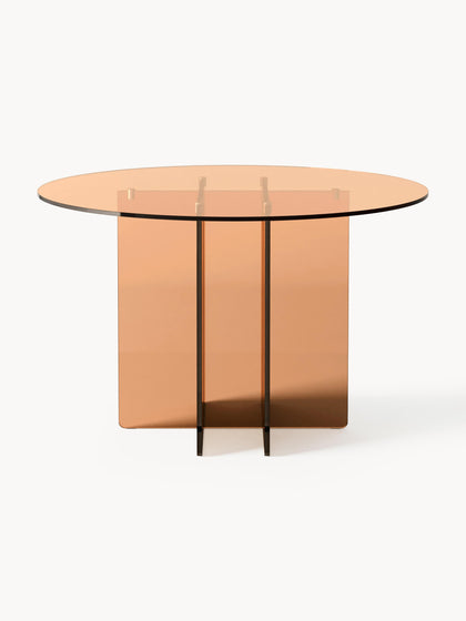 Westwing Collection Runder Glas-Esstisch Anouk Ø 100 cm Günstig kaufen