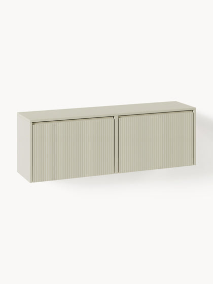 Westwing Collection Wand-Schuhschrank Shea mit Klappfächern und geriffelter Front