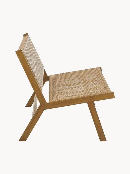 Westwing Collection Gartenbank Palina mit Kunststoff-Geflecht in Holzoptik Online Shopping