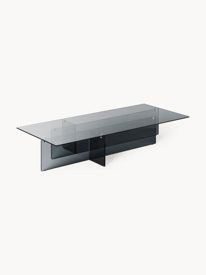 Westwing Collection Großer Glas-Couchtisch Anouk B 160 cm