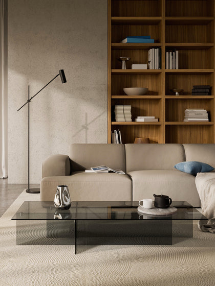 Westwing Collection Großer Glas-Couchtisch Anouk B 160 cm Preisnachlass