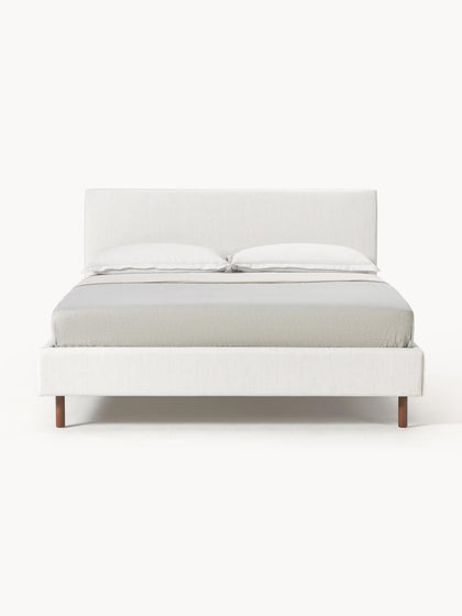 Westwing Collection Polsterbett Giulia mit Holzfüßen Black Friday