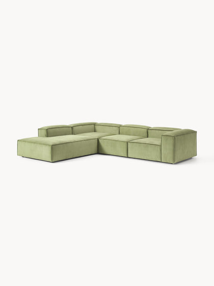 Westwing Collection Modulares XL-Ecksofa Lennon aus Cord Weihnachtsangebot